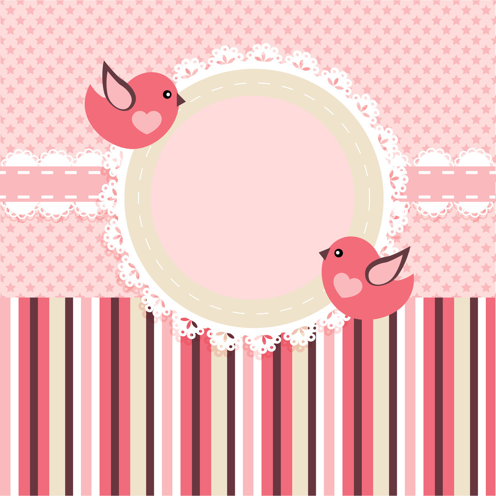 Vector frame with birds. - Vector, Image