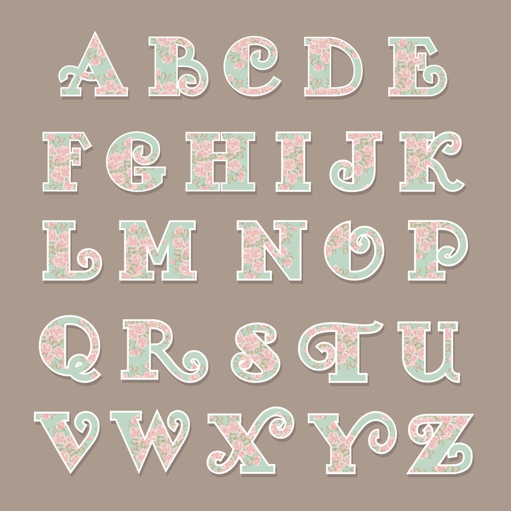 Цветочный векторный алфавит
 - Вектор,изображение