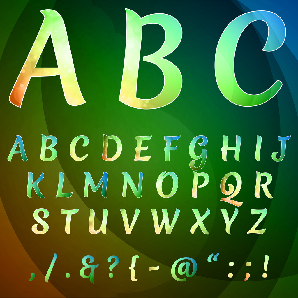 Alphabet set vector, vector illustration - Vector, Image