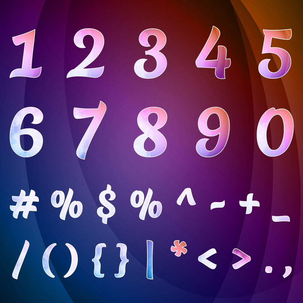 Set numbers vector, vector illustration - Vector, Image