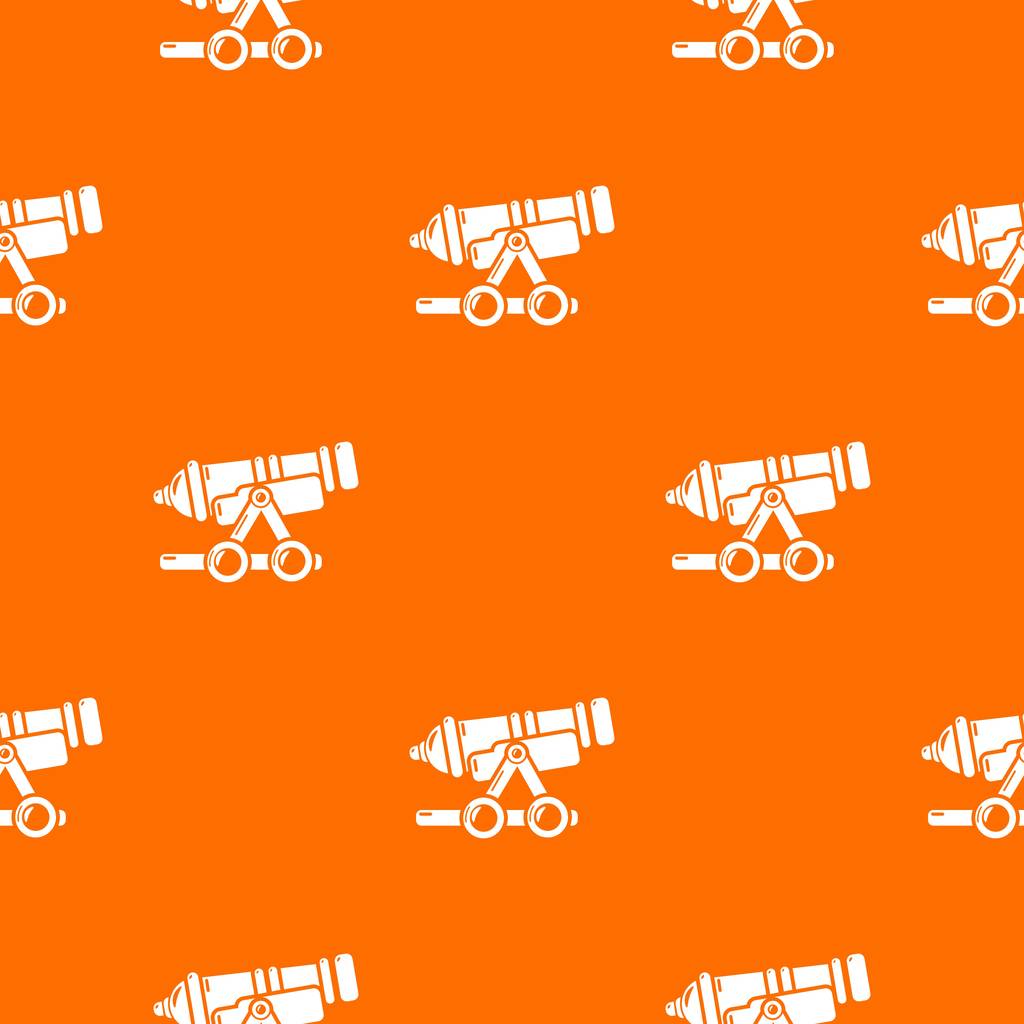 Coastal cannon pattern vector orange - Vector, Image