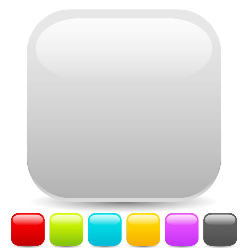 Empty square button or icon backgrounds with glossy effect - Photo, Image