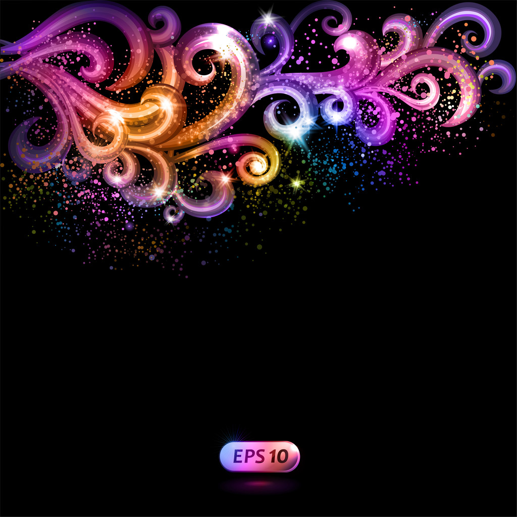 Abstract vector background with colorful swirls. - Vector, Image