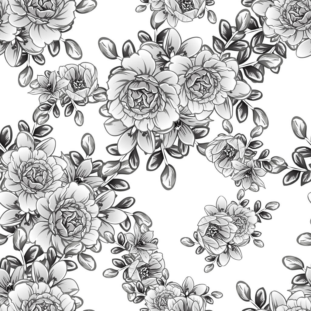 vektorové ilustrace vintage květiny vzor pozadí - Vektor, obrázek