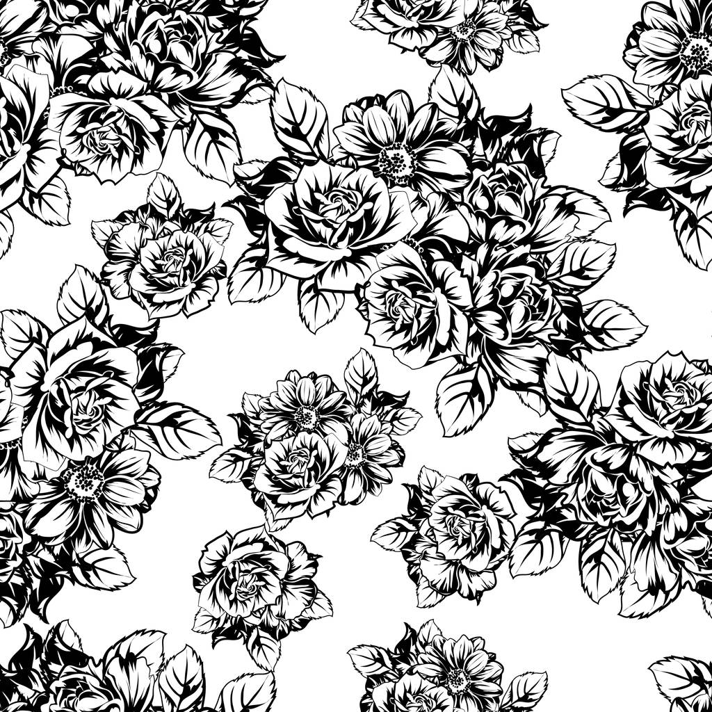 illustration vectorielle de fleurs vintage motif fond
 - Vecteur, image