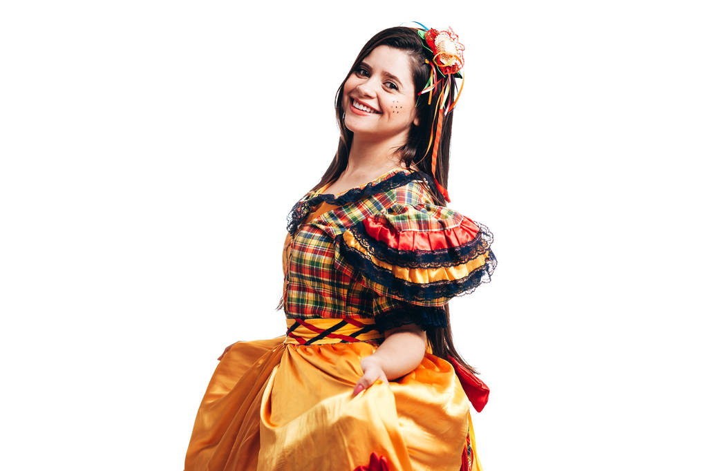 Donna brasiliana che indossa abiti tipici per la Festa Junina - J
 - Foto, immagini