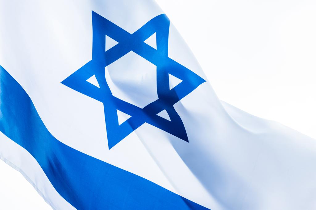 της εθνικής σημαίας του Ισραήλ που απομονώνεται σε λευκό - Φωτογραφία, εικόνα