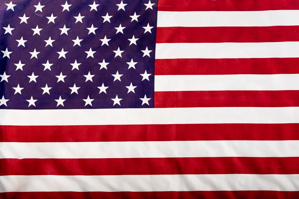 Nahaufnahme der US-Nationalflagge mit Sternen und Streifen  - Foto, Bild