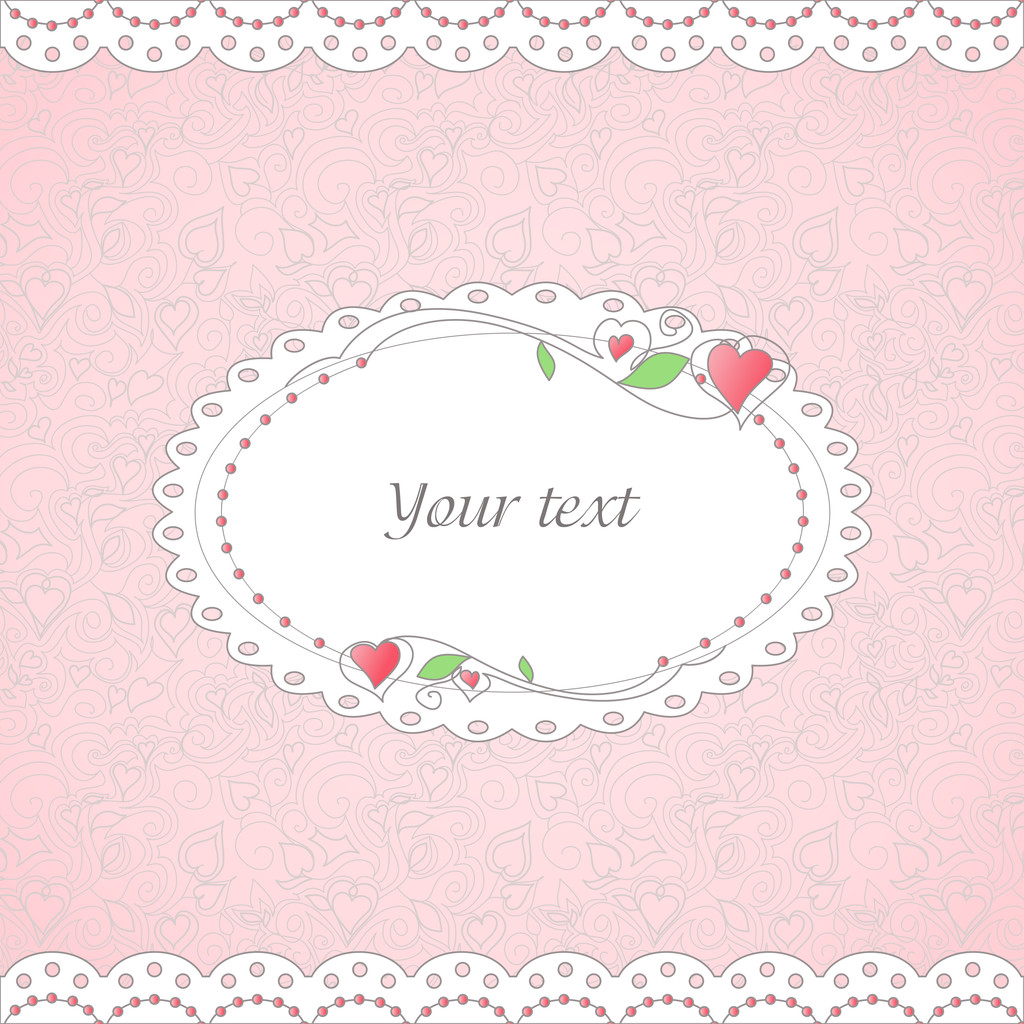 Template of romantic card - Vector, Image
