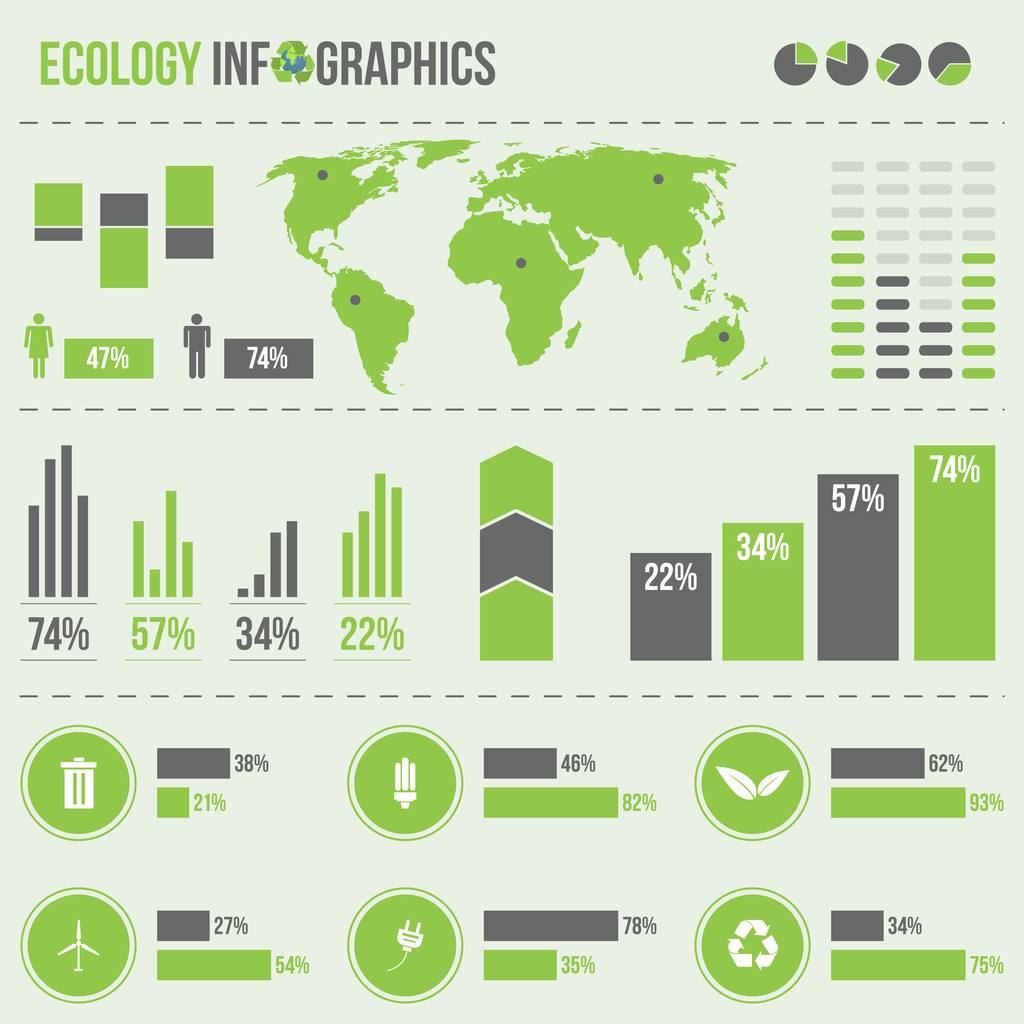 Nastavit prvky infografiky - Vektor, obrázek