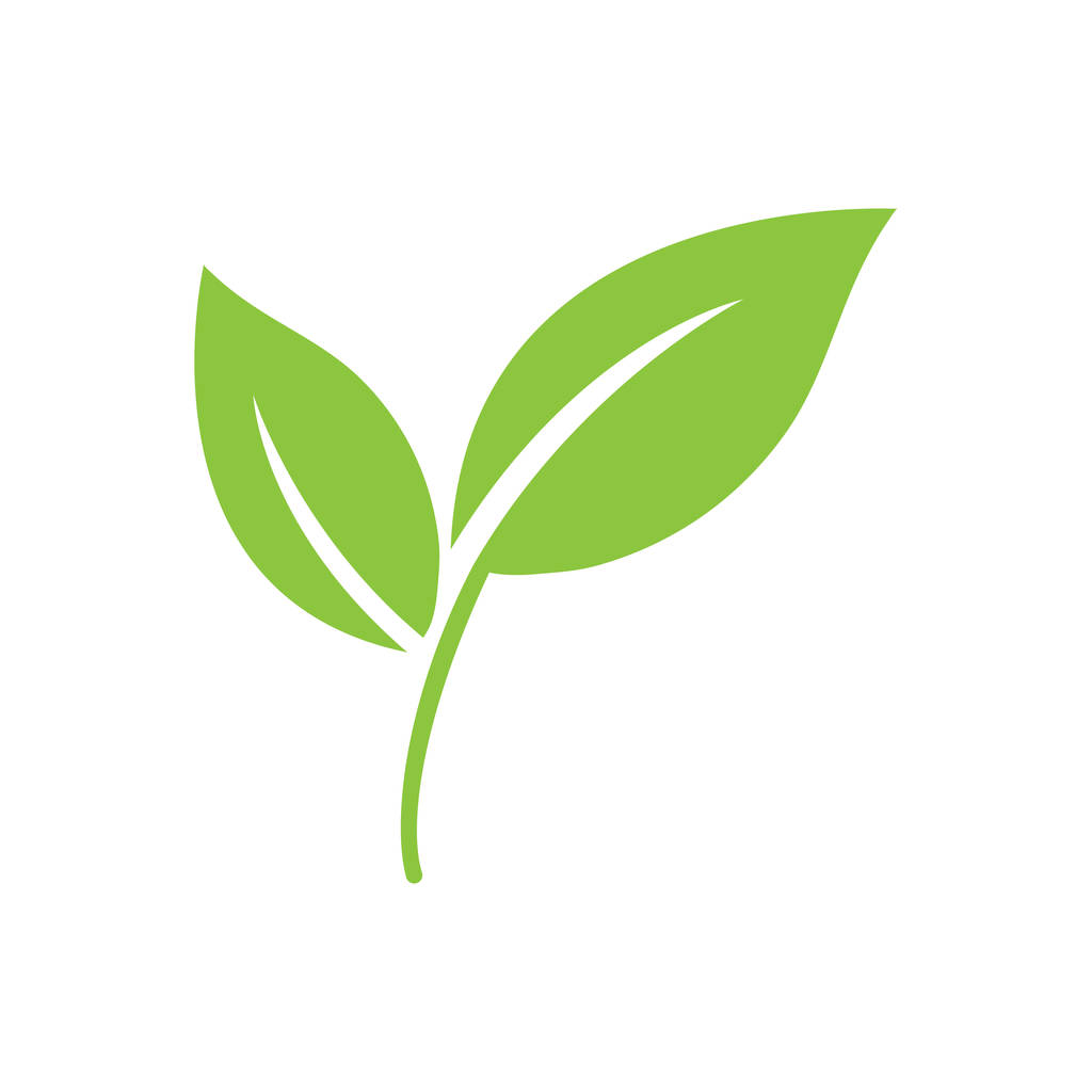 Zelený list, Eco ikonu. Vektorové ilustrace, plochý design. - Vektor, obrázek