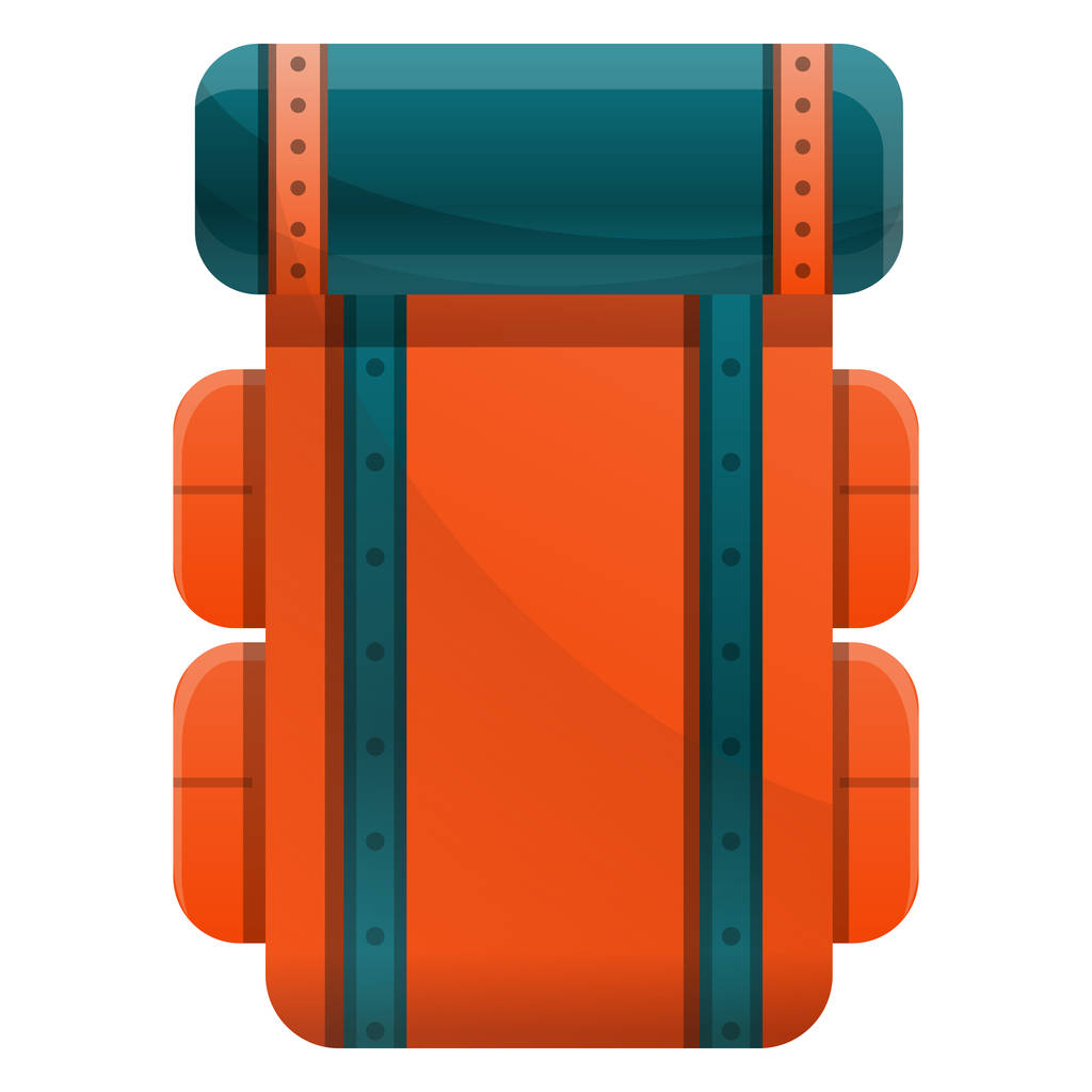 backpack in cartoon style, vector illustration. - Vector, Image