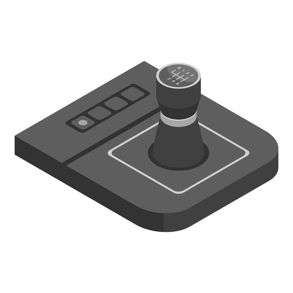 Sport versnellingsbak icoon, isometrische stijl - Vector, afbeelding