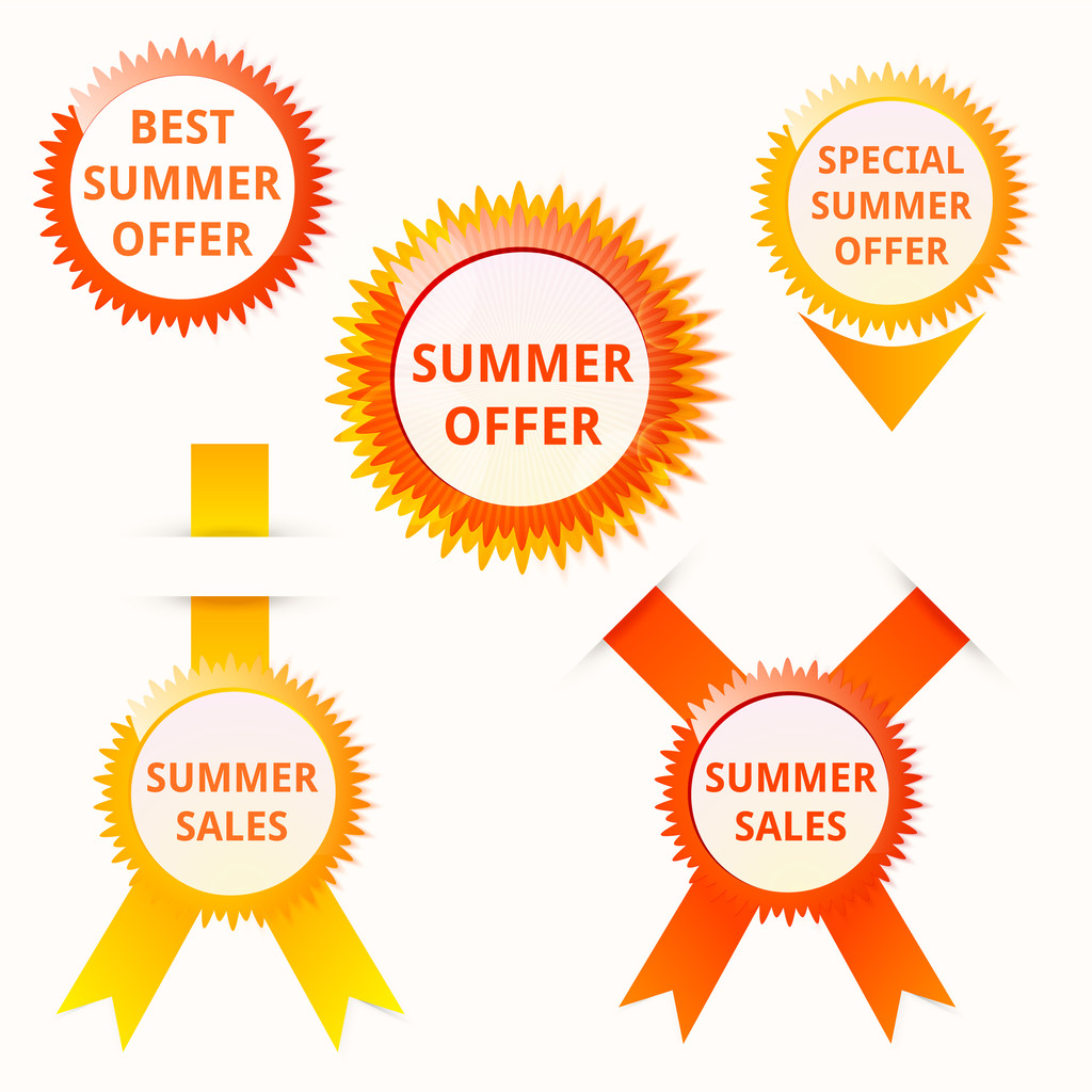 Set of labels of sales - Vector, Image