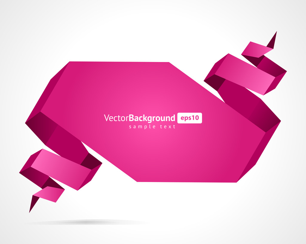 Origami abstracto discurso burbuja vector fondo - Vector, Imagen