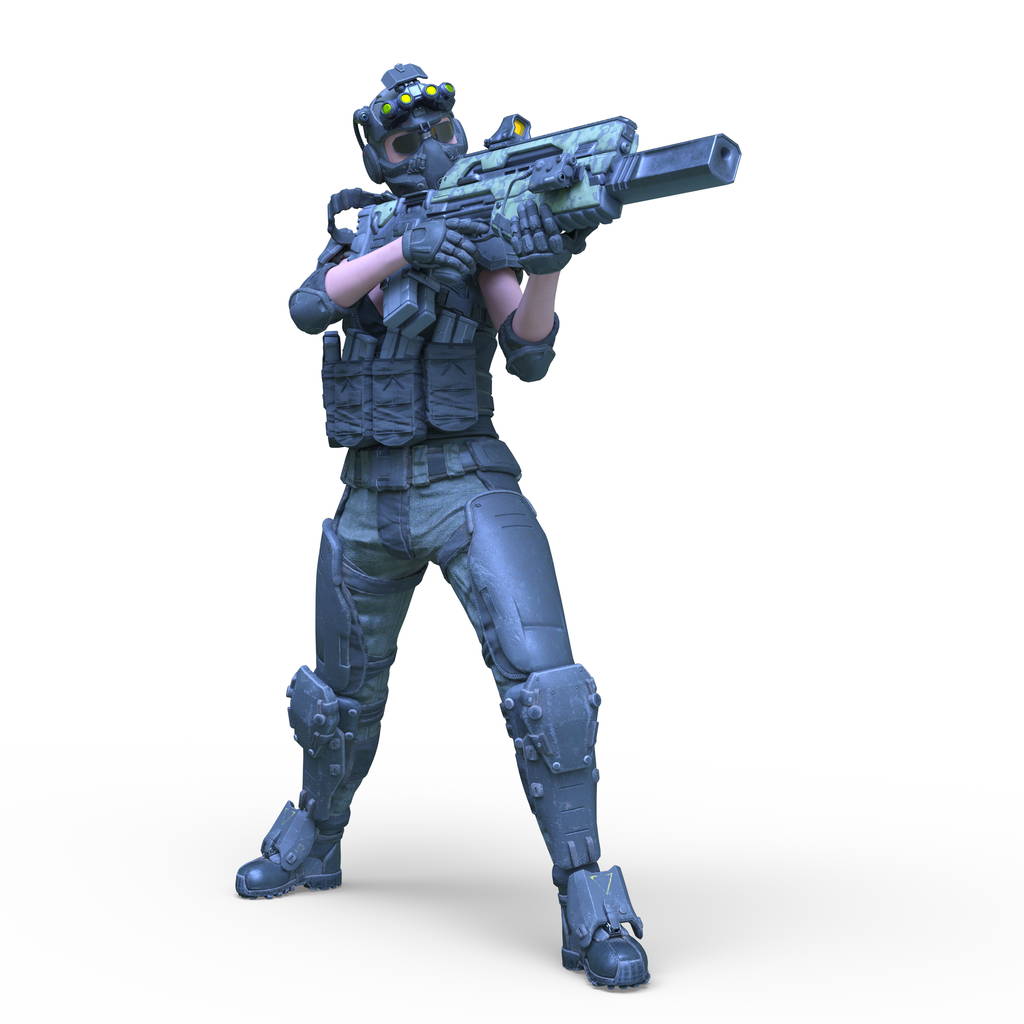 renderowania 3D cg żołnierza - Zdjęcie, obraz