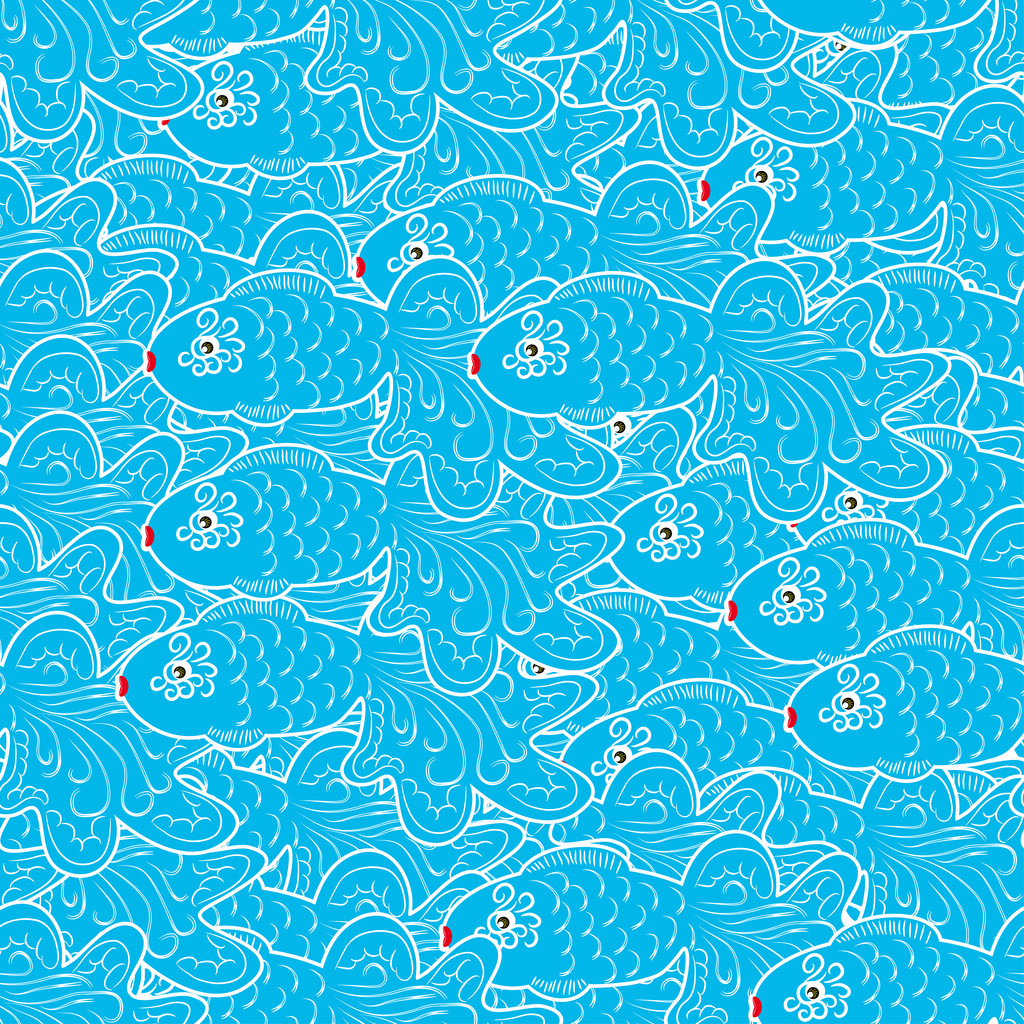 безшовний візерунок з рибками
 - Вектор, зображення