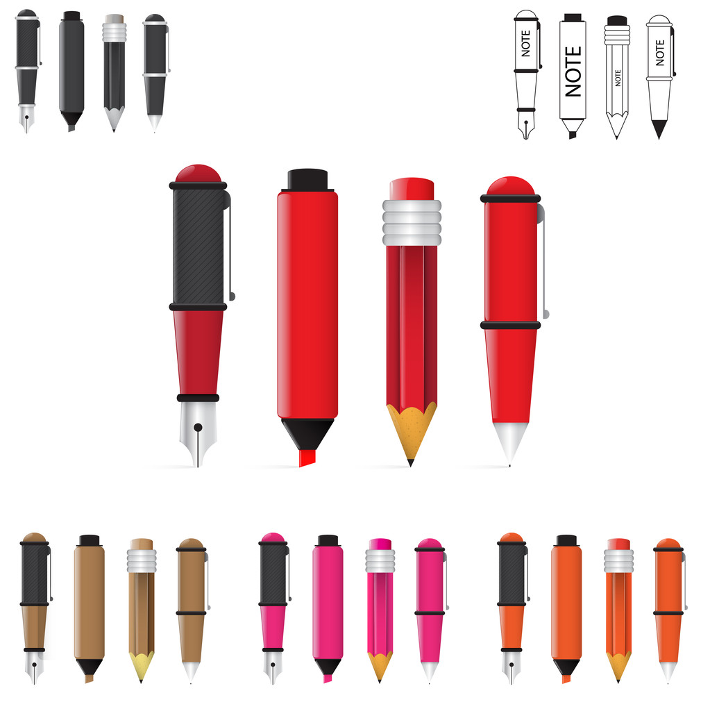 Vector Pen, pencil, marker - Vector, Image