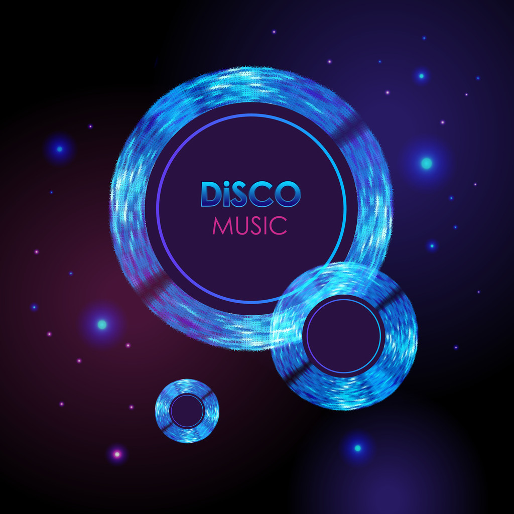 Disco mit abstraktem Hintergrund - Vektor, Bild