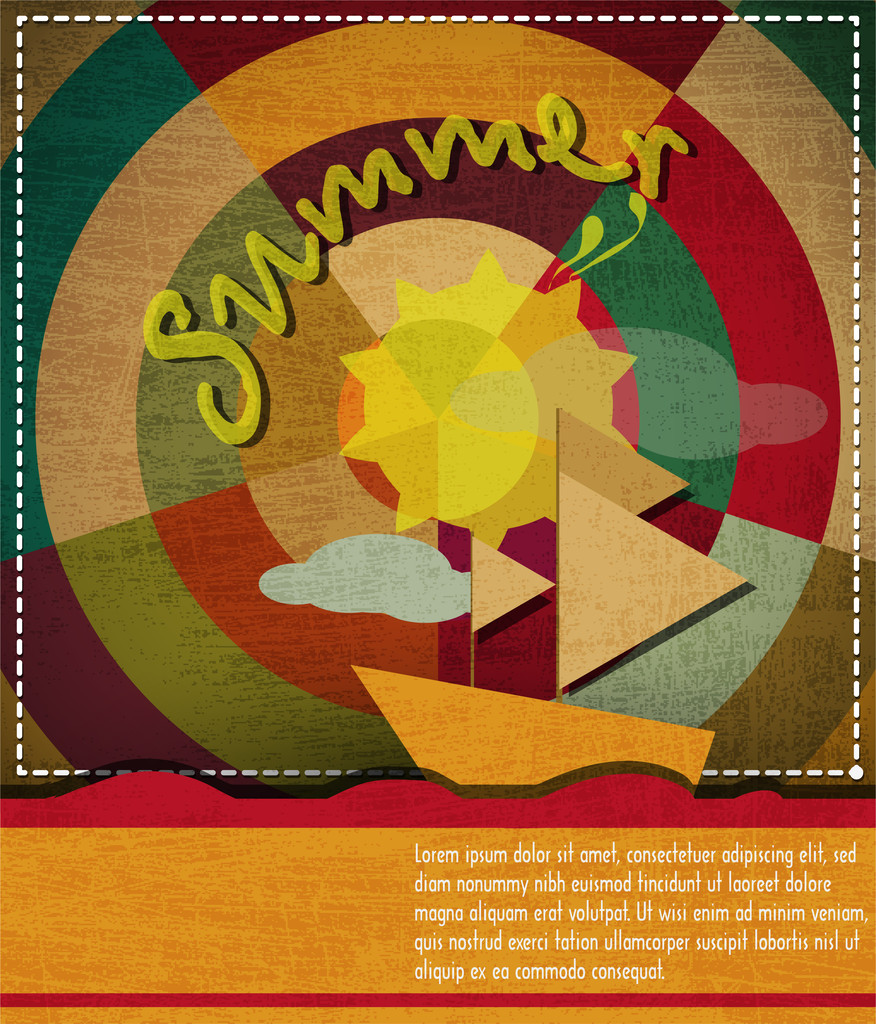 Summer background vector illustration  . - Vector, Image