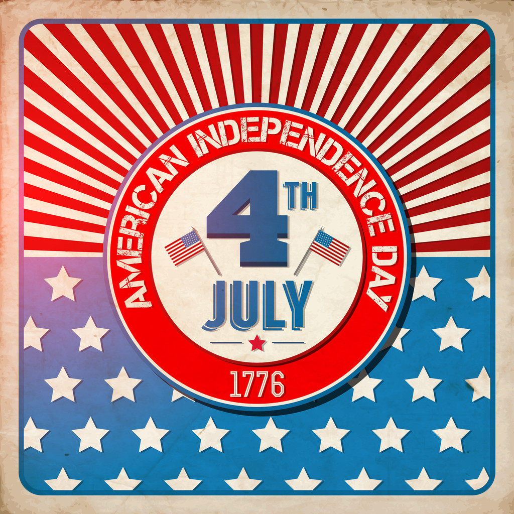 Independence Day postcard design - Vector, Image
