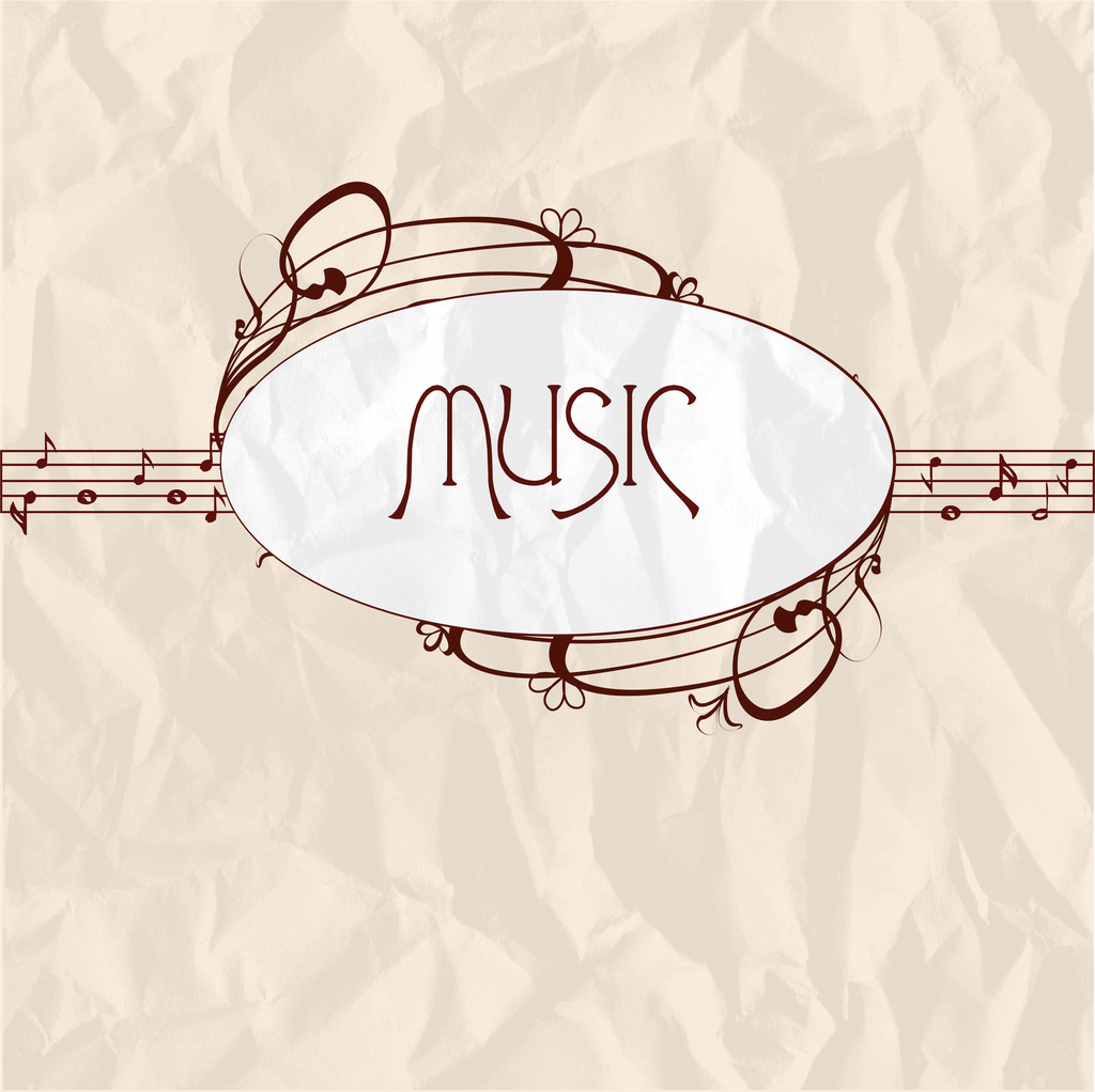 Illustration vectorielle d'étiquette de musique vintage
   - Vecteur, image