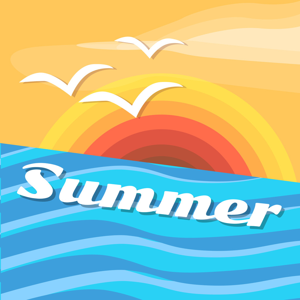 夏の休日のベクトルの背景 - ベクター画像