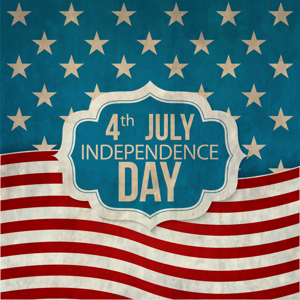 αφίσα για τον εορτασμό της ημέρας των ΗΠΑ ανεξαρτησία - Διάνυσμα, εικόνα