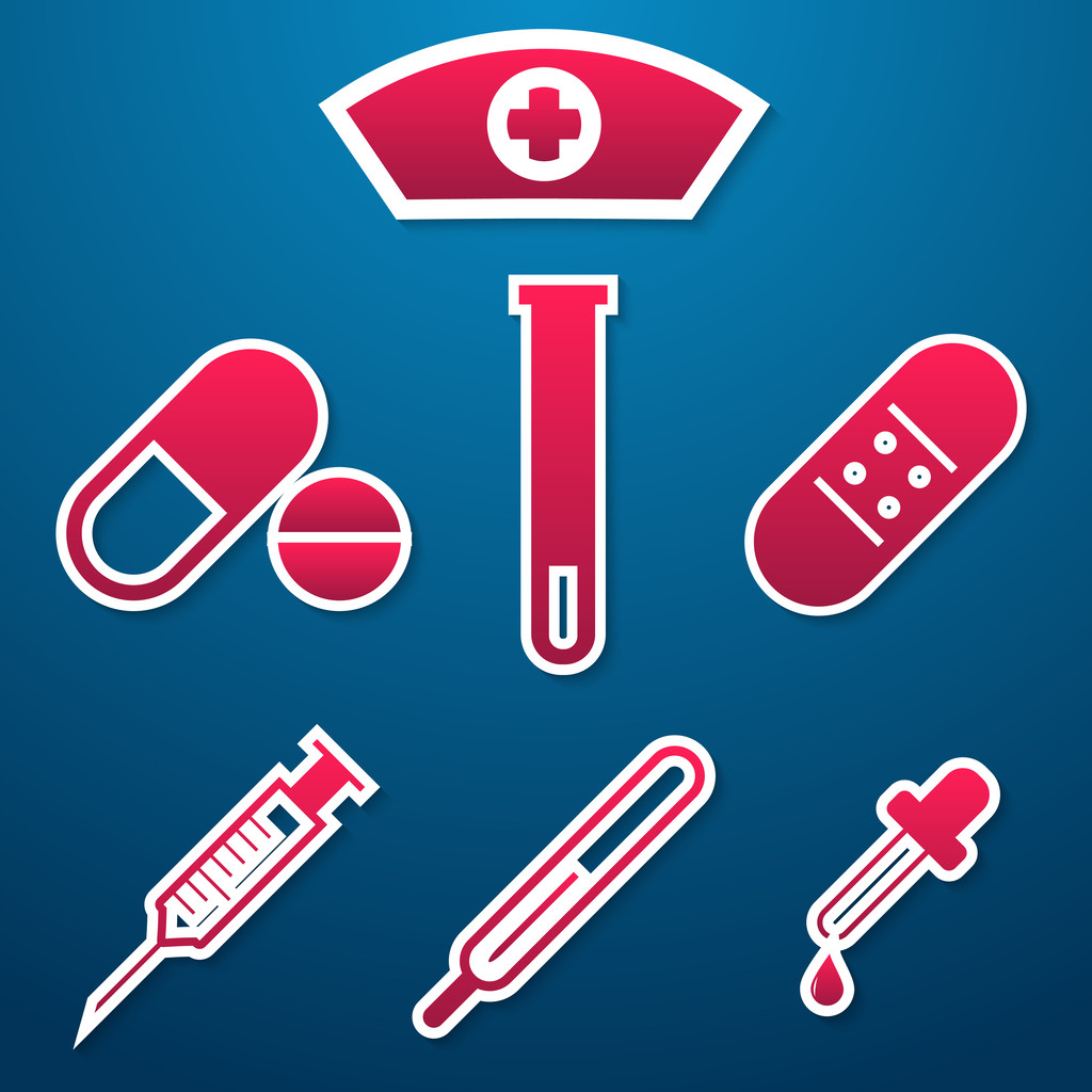 Illustration vectorielle des symboles médicaux
   - Vecteur, image