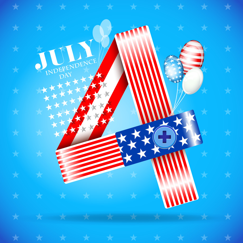 ілюстрація Дня незалежності США
 - Вектор, зображення