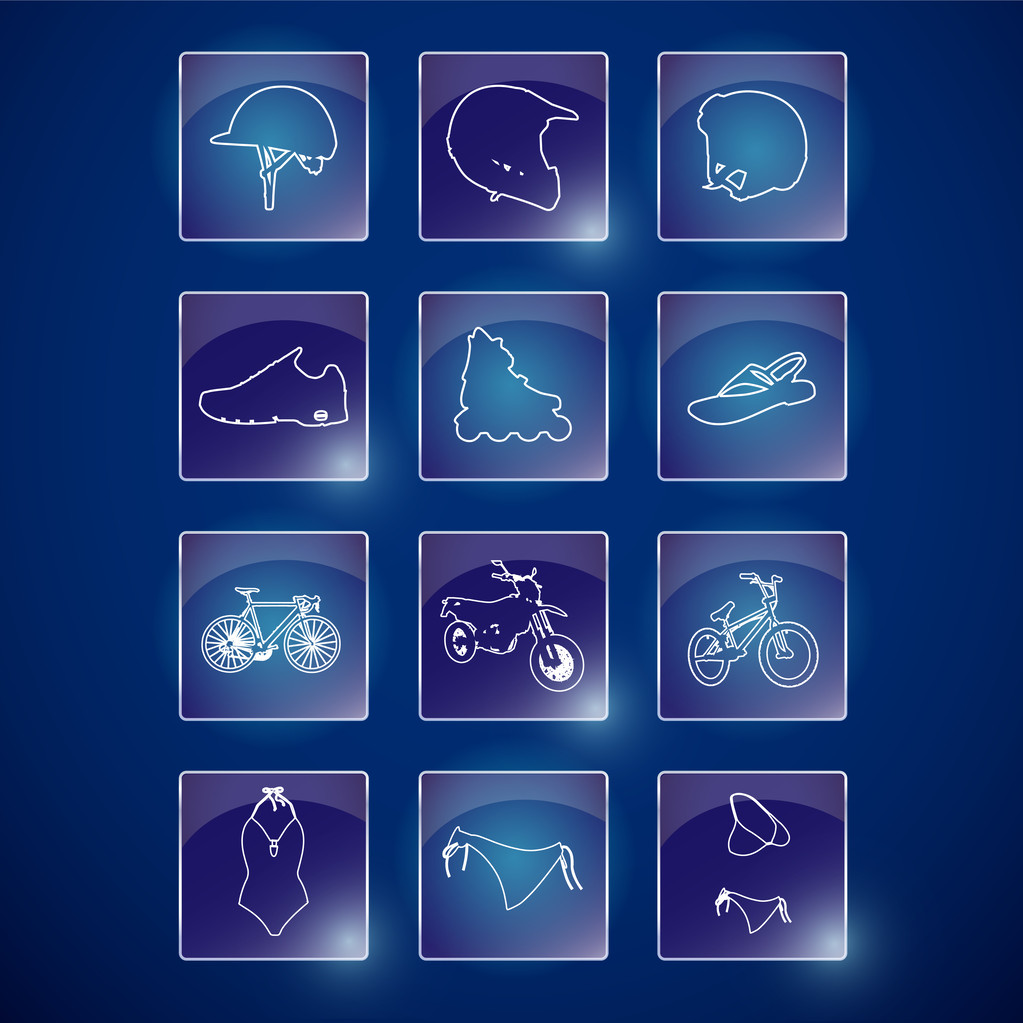 Sport levensstijl iconen vector illustratie   - Vector, afbeelding