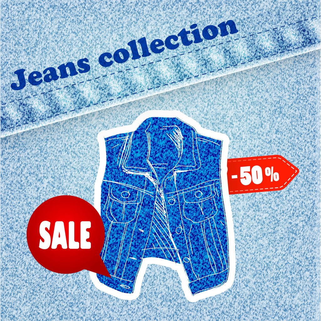 Jeans Venta banner vector ilustración
   - Vector, imagen