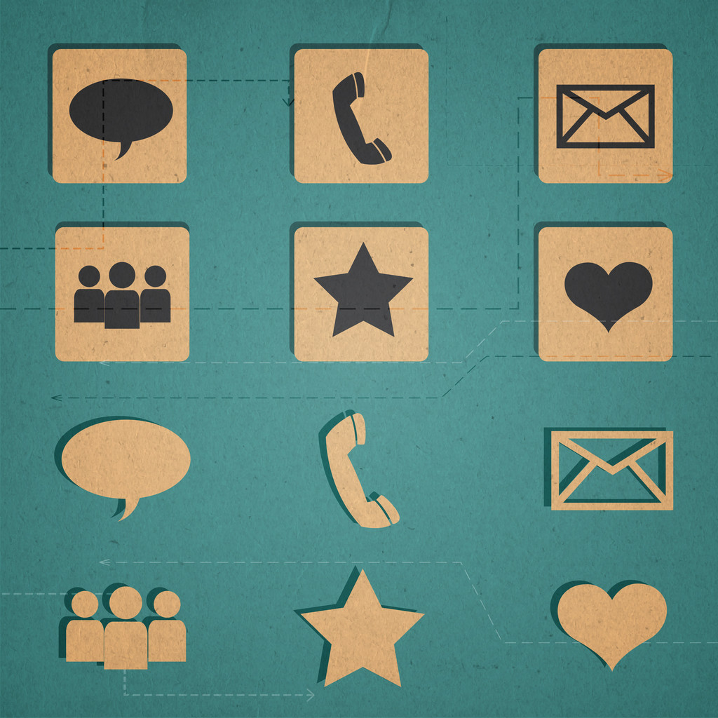 Communication icons set vector illustration   - Vector, Image