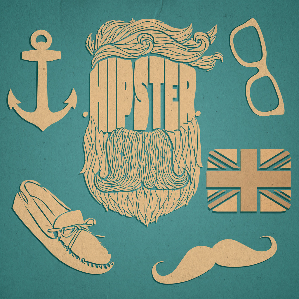 Hipster icon set vector illustration   - Vector, Image