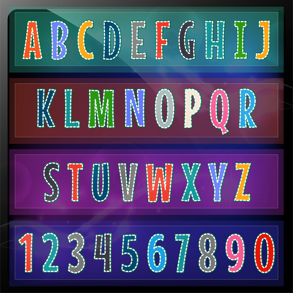 Художній набір алфавітів Векторні ілюстрації
   - Вектор, зображення