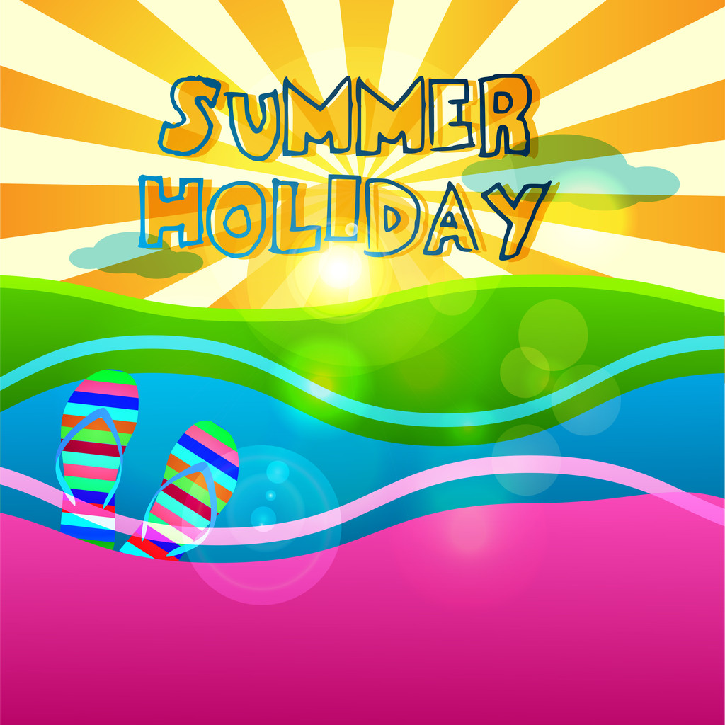 letní dovolená známky sada - Vektor, obrázek