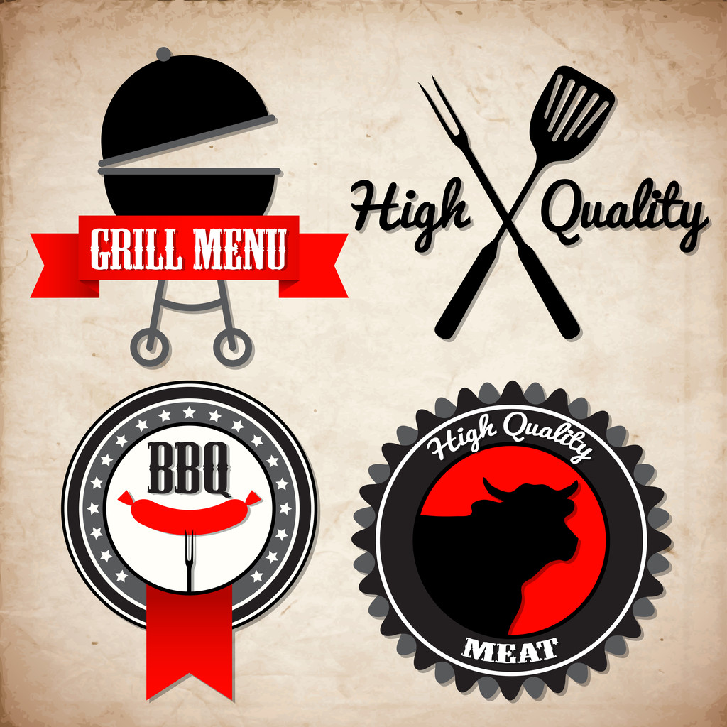 Grill menu signes vectoriels illustration
   - Vecteur, image