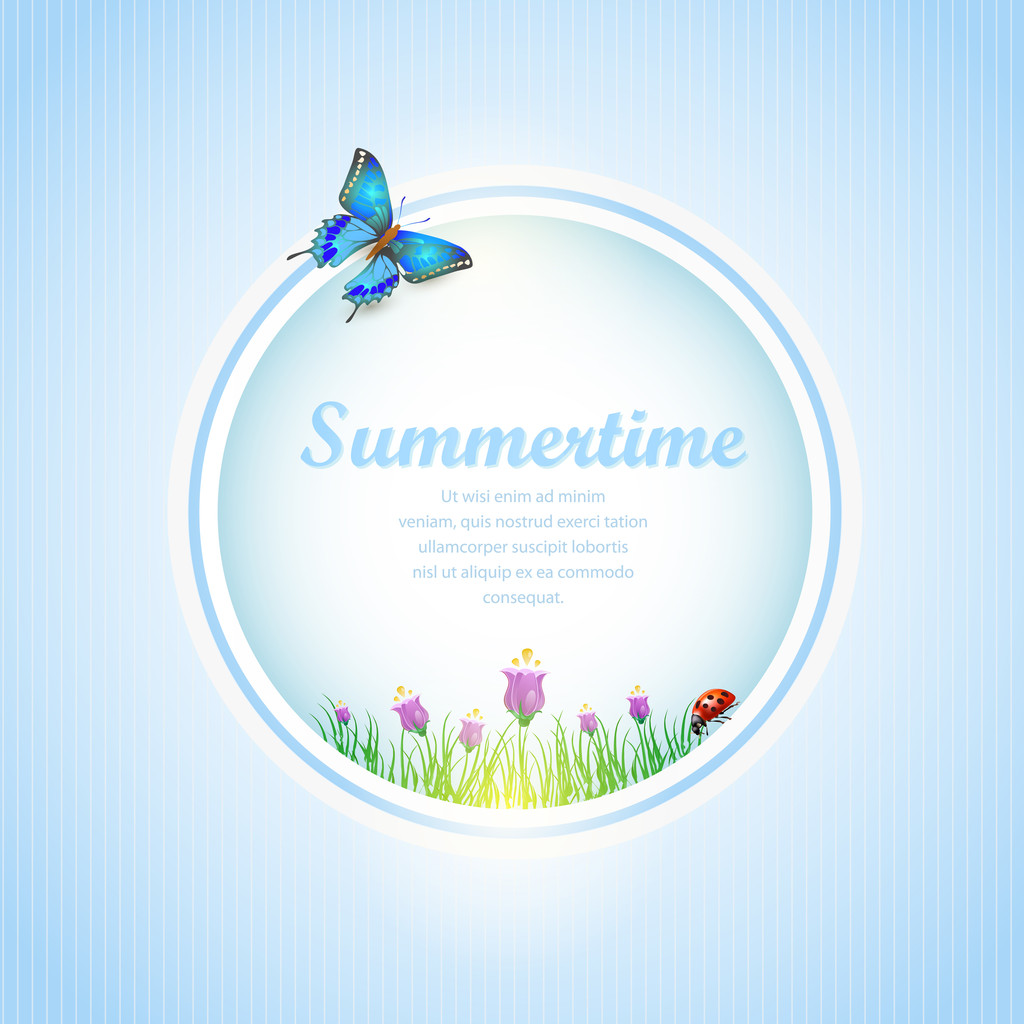 tiempo de verano banner vector ilustración
   - Vector, Imagen