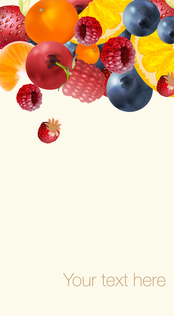 tasty fruits vector illustration   - Vector, Image