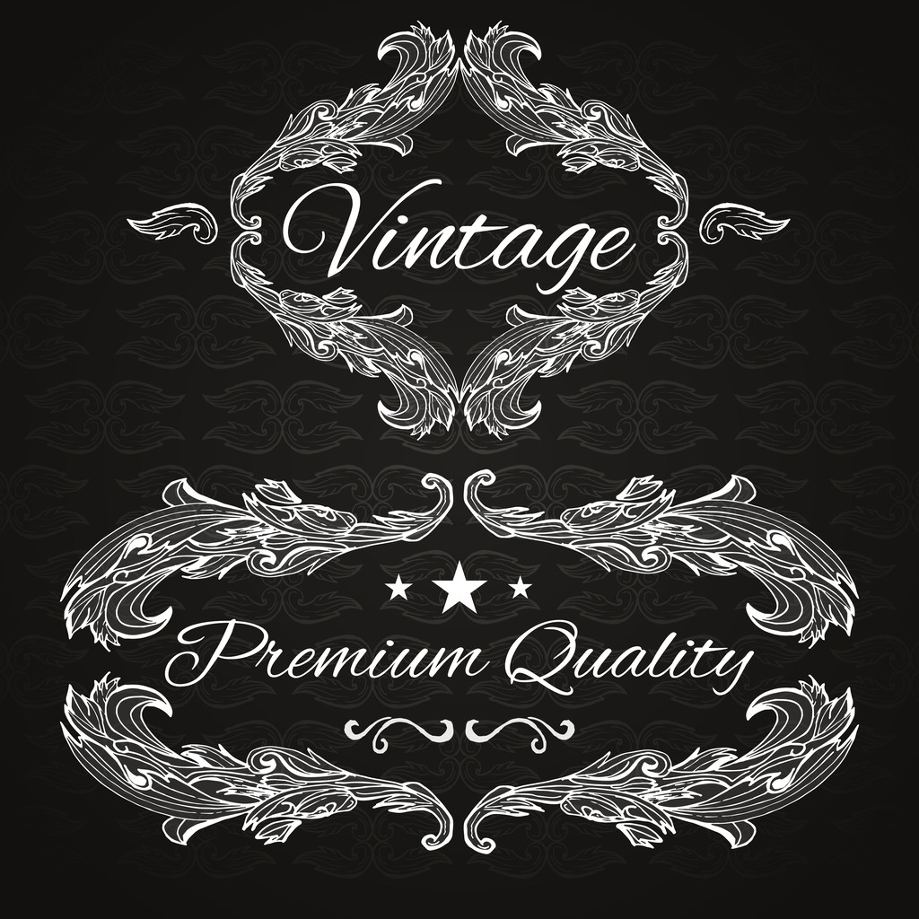 Premium quality. Retro vector frame - Vector, Image