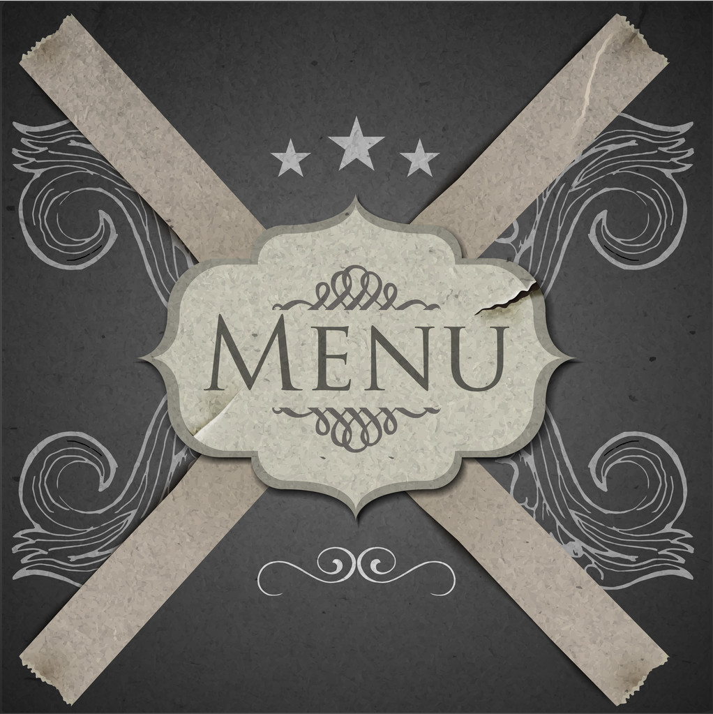 Grunge Vector template for menu restaurant - Vector, Image