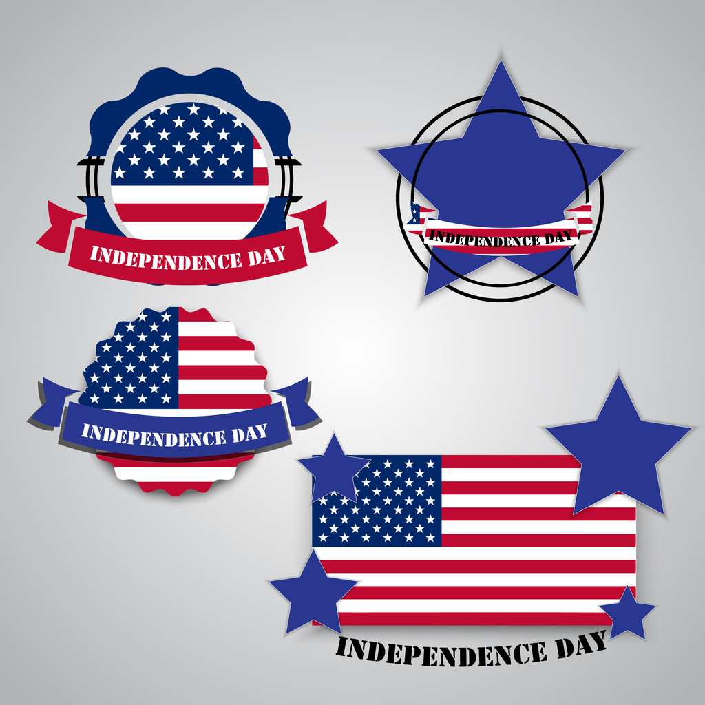 Independence Day postcard design - Vector, Image