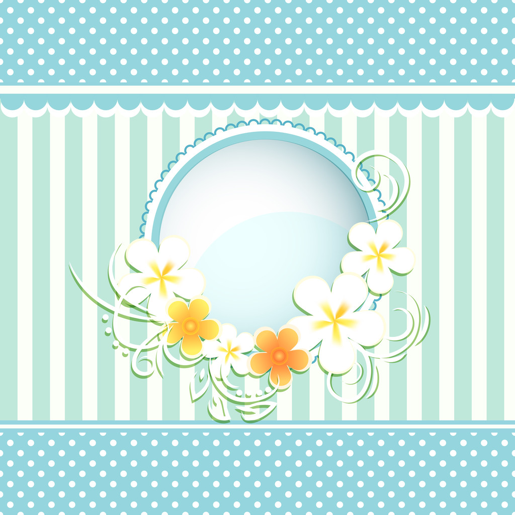 Bublinový s papírovými květinami - Vektor, obrázek