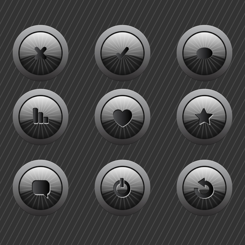 E-mail web icons on buttons. - Vector, Image