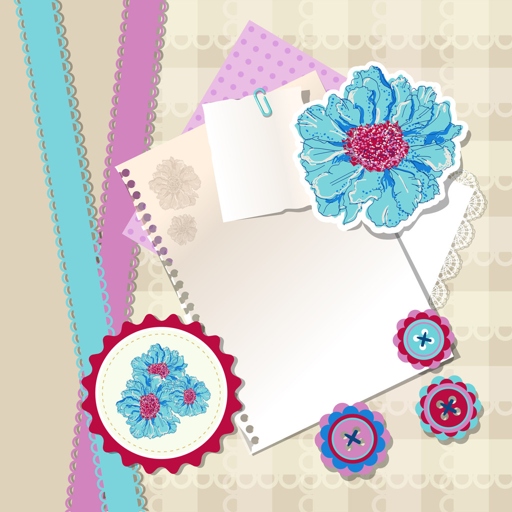 Design de fundo floral vetorial
 - Vetor, Imagem