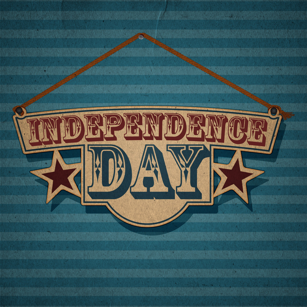 Vector independence day background. Retro vintage version - Vector, Image