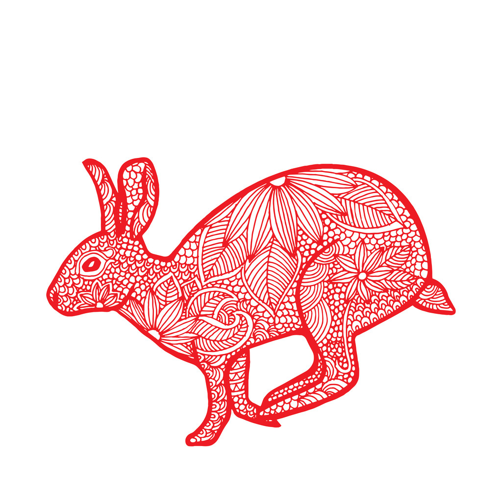 Conejo-zodíaco chino
 - Vector, imagen