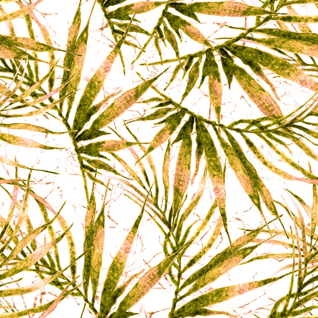 Modèle sans couture tropicale. Aquarelle palmier chaotique
 - Photo, image