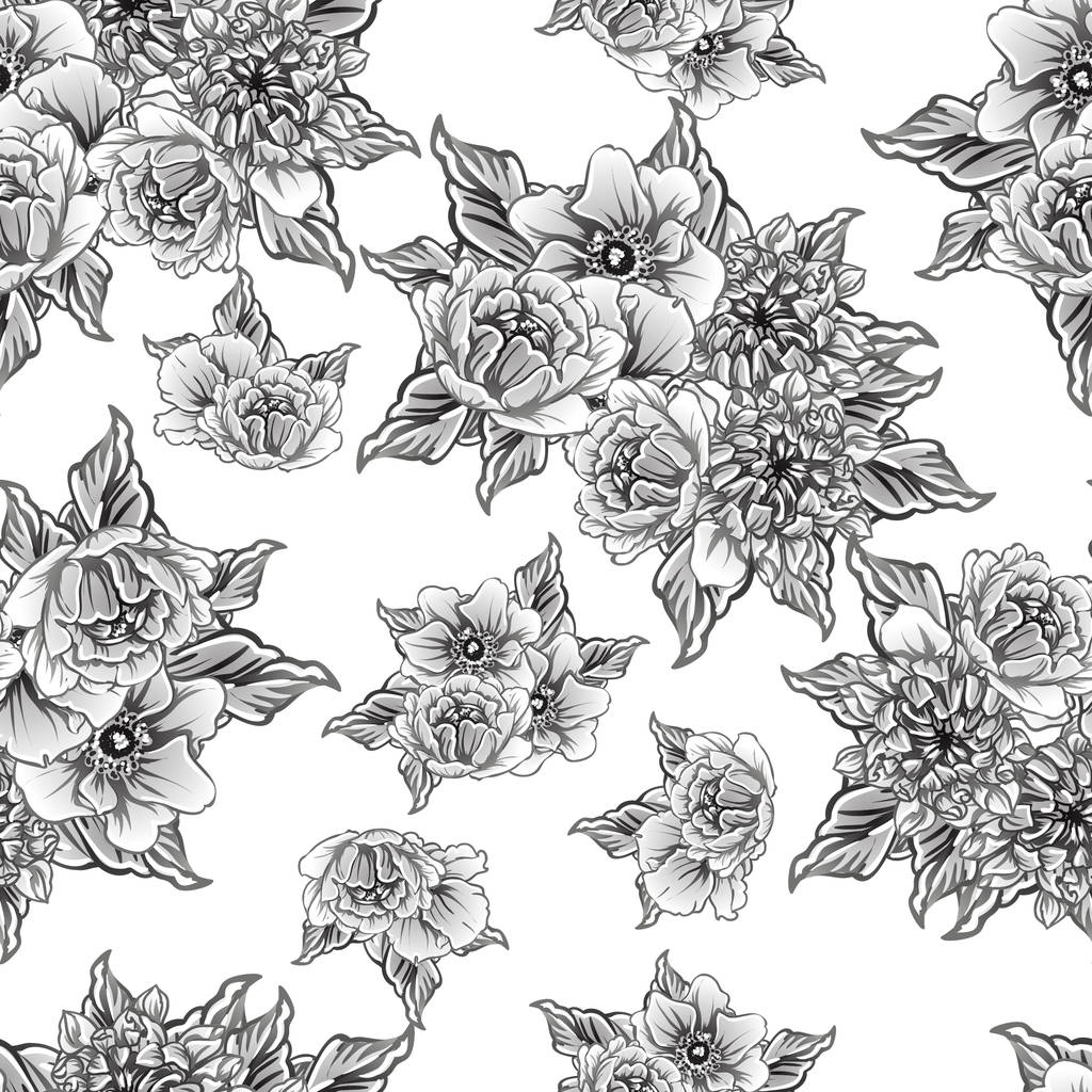 vektoros illusztráció vintage virág mintás háttérrel - Vektor, kép
