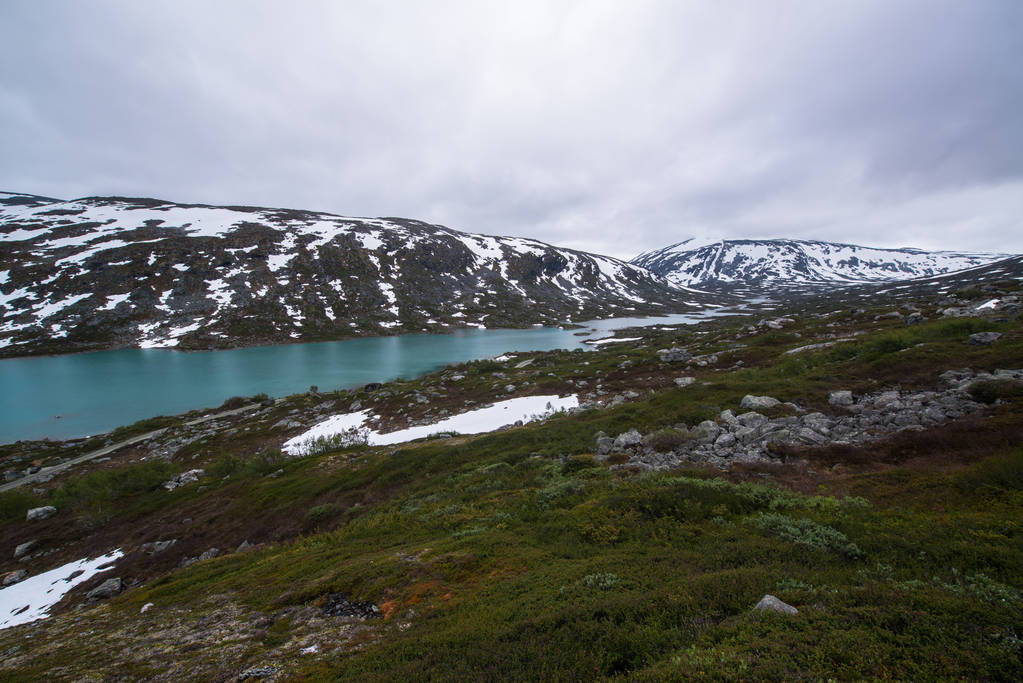 Hermoso paisaje en Noruega, Strynefjellet a lo largo de carretera del condado noruego
 - Foto, imagen